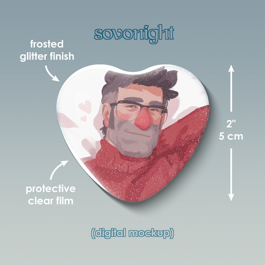 [PREORDER] Ford Flirt | Glitter Heart Button