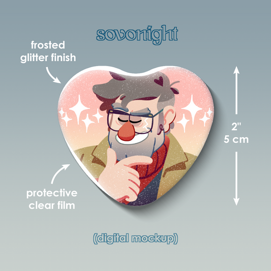 [PREORDER] Ford Smart | Glitter Heart Button