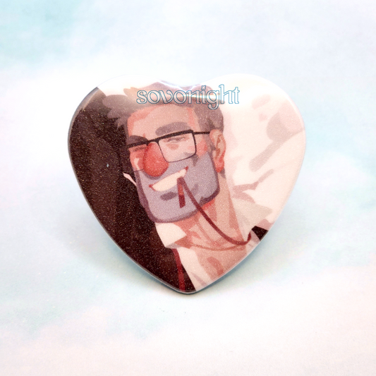 Stan Flirt | Glitter Heart Button