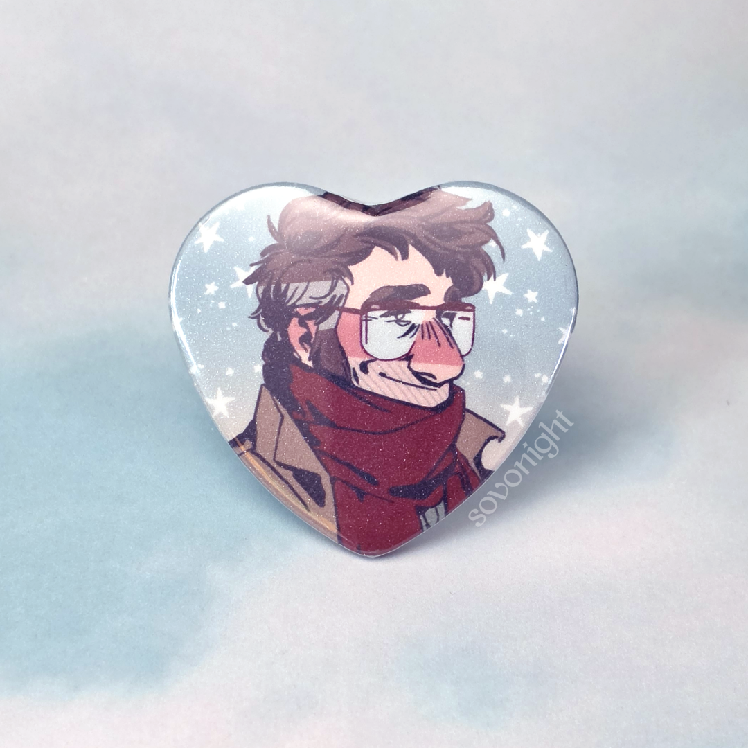 Ford Warm | Glitter Heart Button