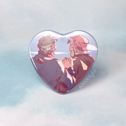 Sailing Stans II | Glitter Heart Button