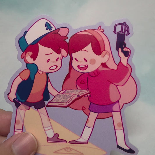Mystery Twins | Spot Gloss Sticker