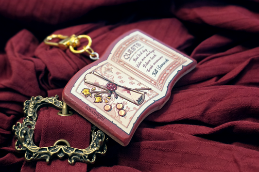 Bhaalspawn's Journal | Embossed Wood Charm