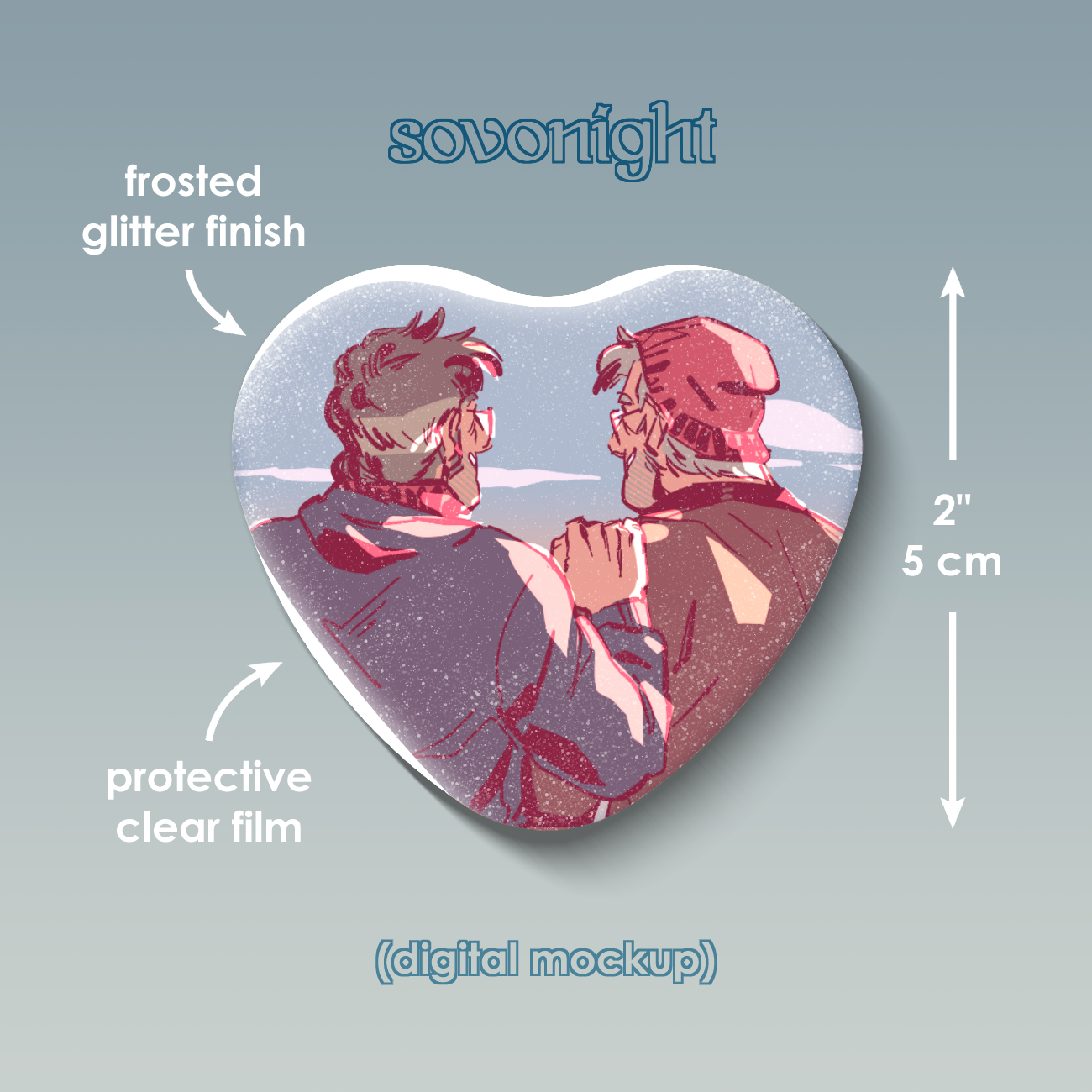 [PREORDER] Sailing Stans II | Glitter Heart Button