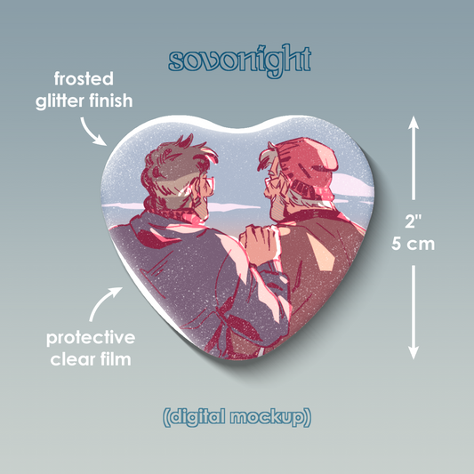 [PREORDER] Sailing Stans II | Glitter Heart Button